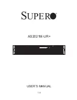 Предварительный просмотр 1 страницы Supero AS2021M-UR Plus User Manual