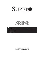 Предварительный просмотр 1 страницы Supero AS2041M-32R Plus User Manual