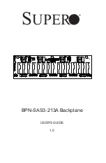 Preview for 1 page of Supero BPN-SAS3-213A User Manual