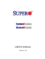 Предварительный просмотр 1 страницы Supero C2SEA User Manual