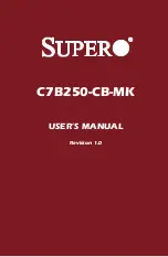 Supero C7B250-CB-MK User Manual preview