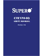 Supero C7Z170-SQ User Manual предпросмотр