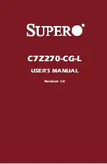 Предварительный просмотр 1 страницы Supero C7Z270-CG-L User Manual