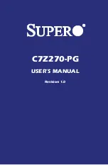 Preview for 1 page of Supero C7Z270-PG User Manual