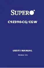 Supero C9Z390-CG User Manual предпросмотр