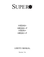 Предварительный просмотр 1 страницы Supero H8DA6+ User Manual