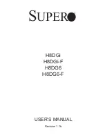 Preview for 1 page of Supero H8DG6 User Manual