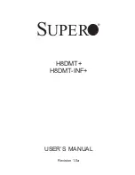 Supero H8DMT+ User Manual предпросмотр