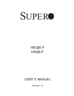 Preview for 1 page of Supero H8QI6-F User Manual