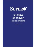 Предварительный просмотр 1 страницы Supero MBD-X10SRA-F-O User Manual