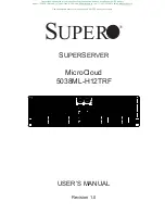 Supero MicroCloud 5038ML-H12TRF User Manual preview