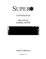 Supero MicroCloud 5038ML-H8TRF User Manual preview