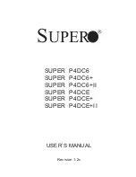 Supero P4DCE Plus II User Manual предпросмотр