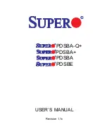 Preview for 1 page of Supero PDSBA+ User Manual