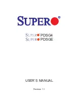 Supero PDSG4 User Manual предпросмотр