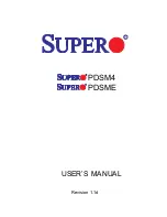 Предварительный просмотр 1 страницы Supero PDSM4 User Manual