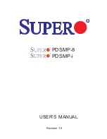 Preview for 1 page of Supero PDSMP-8 User Manual