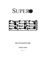 Preview for 1 page of Supero SAS-837A BACKPLANE User Manual