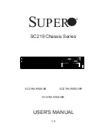 Supero SC219 Chassis Series User Manual preview