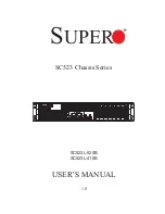 Supero SC523 Series User Manual preview