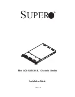 Supero SC812 Series Installation Manual preview