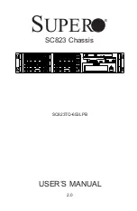 Preview for 1 page of Supero SC823 User Manual