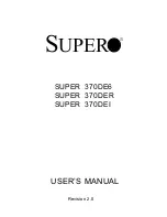 Supero Super 370DE6 User Manual предпросмотр