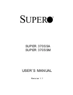 Supero SUPER 370SSA User Manual предпросмотр