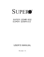 Supero SUPER i2DMR-8G2 User Manual preview