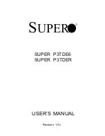 Supero SUPER P3TDE6 User Manual предпросмотр