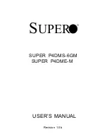 Supero SUPER P4DME-M User Manual предпросмотр