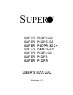 Предварительный просмотр 1 страницы Supero SUPER P4DP6 User Manual