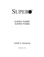 Предварительный просмотр 1 страницы Supero SUPER P4SBE User Manual