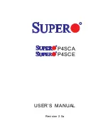 Supero SUPER P4SCA User Manual предпросмотр