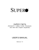 Supero SUPER P4STA User Manual предпросмотр