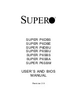 Предварительный просмотр 1 страницы Supero SUPER P6DBE User Manual