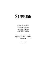 Предварительный просмотр 1 страницы Supero SUPER P6DGE User'S And Bios Manual