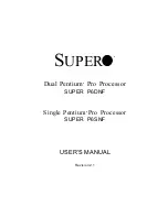 Предварительный просмотр 1 страницы Supero Super P6DNF User Manual