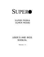 Supero SUPER P6SWA User'S And Bios Manual предпросмотр