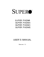 Supero SUPER PIIIDM3 User Manual предпросмотр