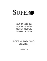 Supero SUPER S2DG2 User'S And Bios Manual предпросмотр