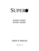 Предварительный просмотр 1 страницы Supero SUPER S2DM3 User Manual