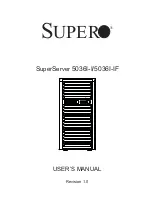 Supero SUPER SuperServer 5036I-IF User Manual preview