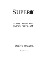 Предварительный просмотр 1 страницы Supero SUPER X5DPL-8GM User Manual