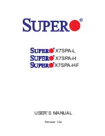 Supero SUPER X7SPA-H User Manual предпросмотр