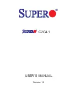 Supero Supero C2G41 User Manual предпросмотр