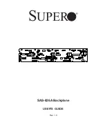 Preview for 1 page of Supero Supero SAS-826A User Manual