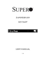 Предварительный просмотр 1 страницы Supero Supero SUPERSERVER 5017A-EP User Manual