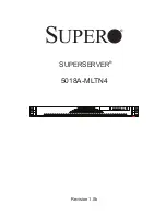 Предварительный просмотр 1 страницы Supero Supero SUPERSERVER 5018A-MLTN4 User Manual