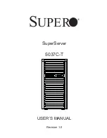 Предварительный просмотр 1 страницы Supero Supero SuperServer 5037C-T User Manual